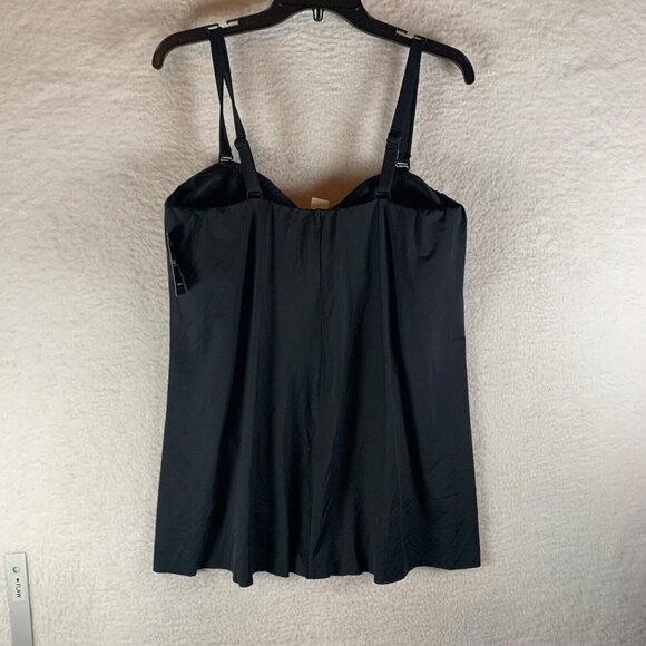 Ralph Lauren Women's‎ Black Flyaway Bandeau One Piece Swimsuit Plus Size 18W NWT - Picture 7 of 11